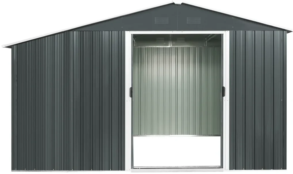 Záhradný domček s drevníkom BestBerg ZDD-6A / 6 m² / 322 x 196 x 196 cm / šedá