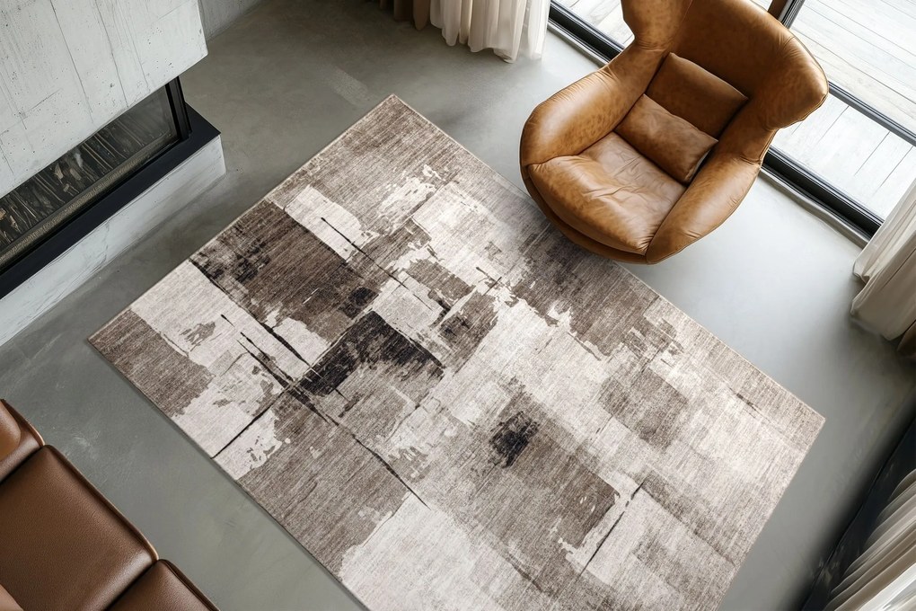 Kusový koberec Posh 300 Taupe, 80x150, hnedá, chodba / predsieň, Obsession