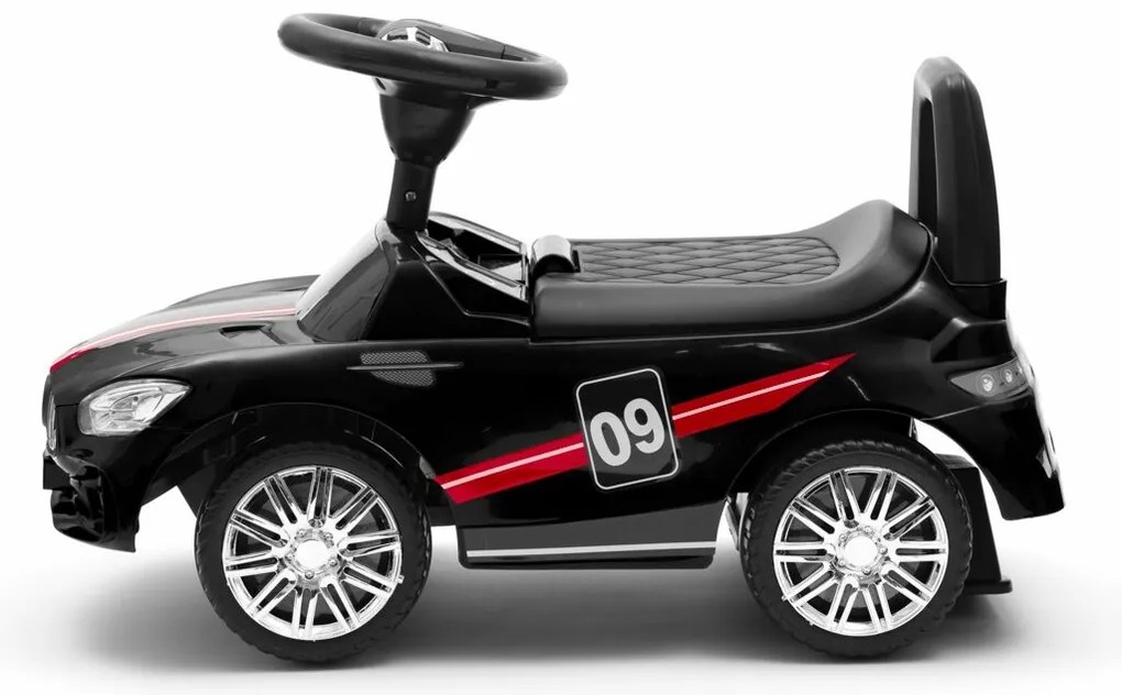 Detské odrážadlo so zvukom Baby Mix RACER čierne