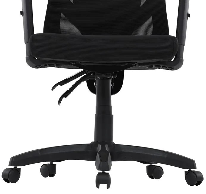 Kancelárska ergonomická stolička MANET — sieťovina / látka, čierna