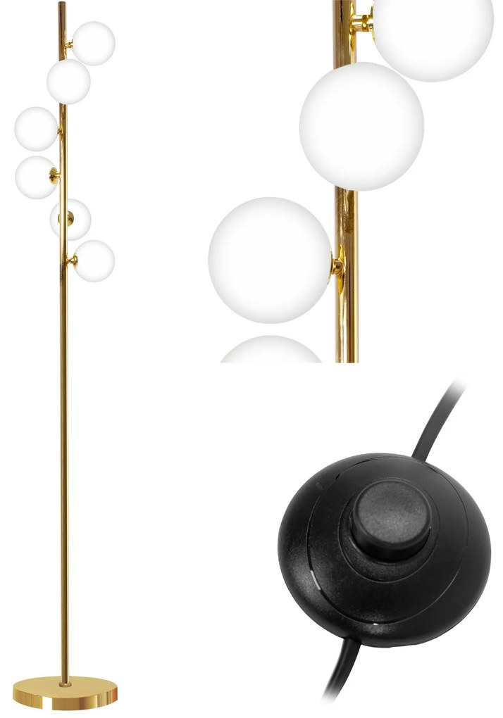 Stojacia lampa APP917-6F zlatá