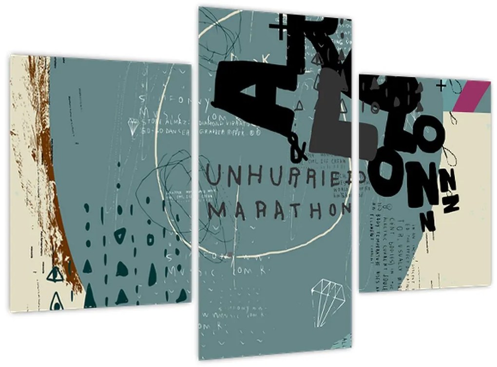 Obraz - Lietajúci balón s dúhou (90x60 cm)