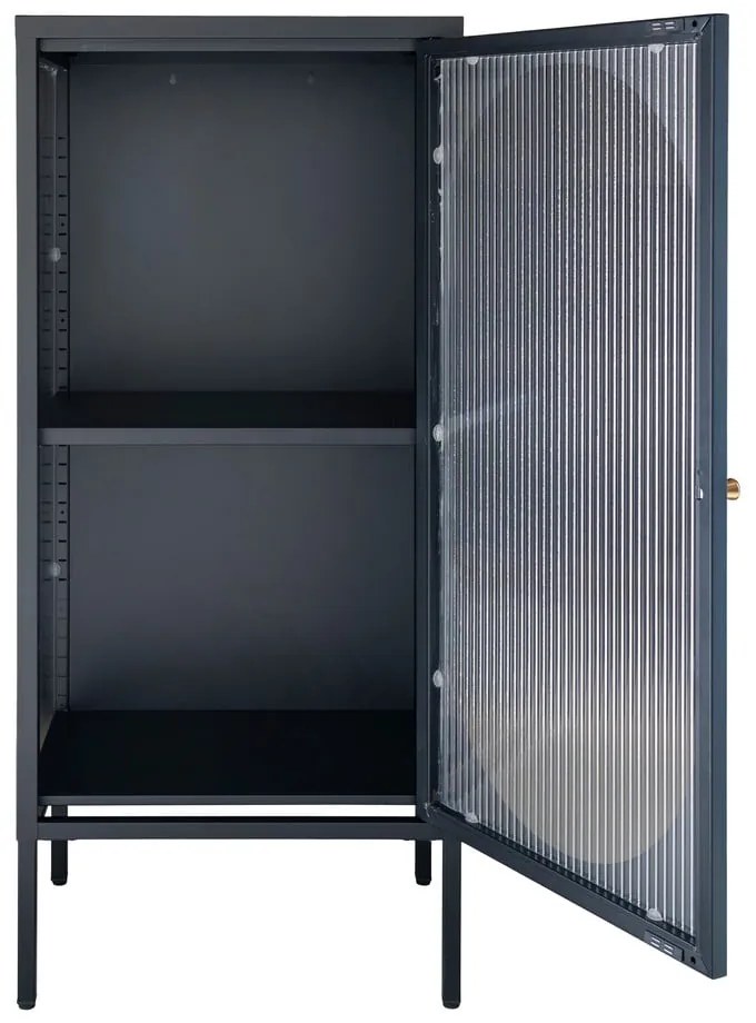 Čierna kovová vitrína 50x110 cm Adelaide – House Nordic