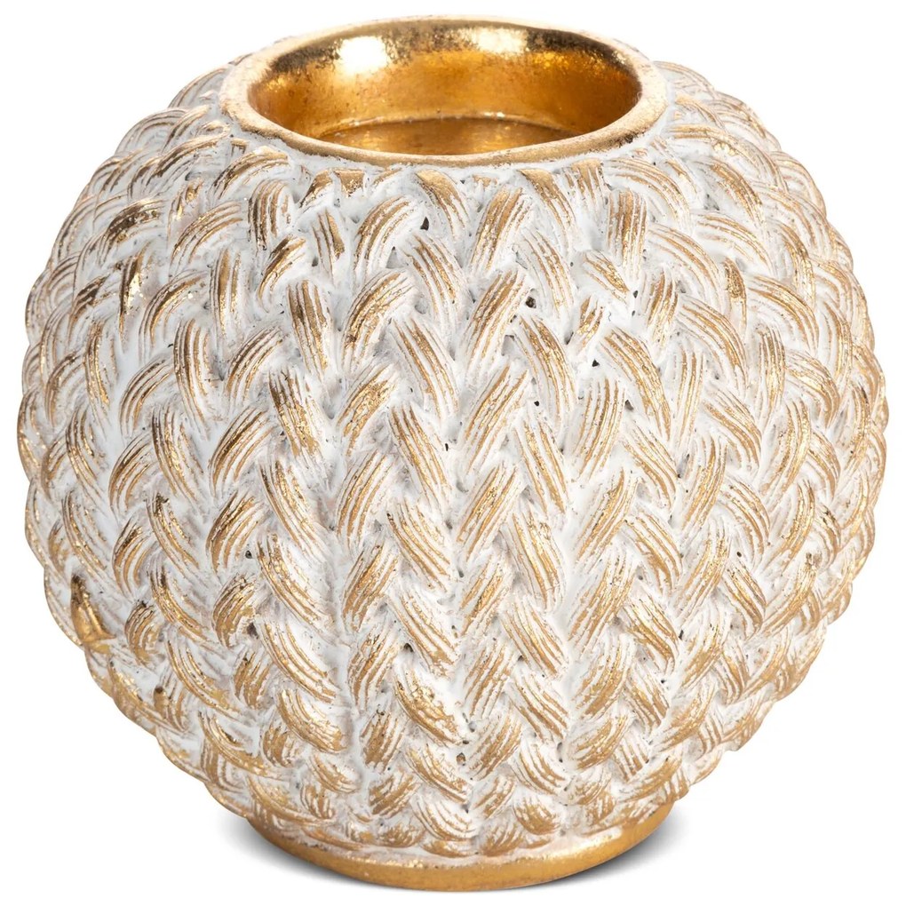 DEKORAČNÝ SVIETNIK MOLI 11X11X9 CM ZLATÁ
