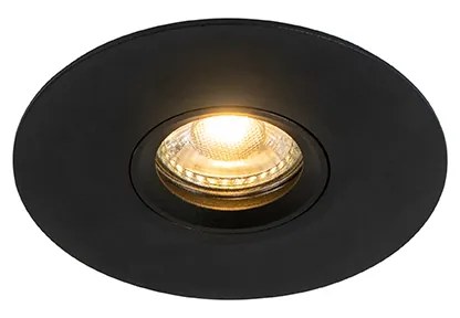 Inteligentné zapustené bodové svietidlo čierne vrátane Wifi GU10 50mm - Buco