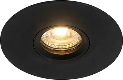 Moderné zapustené bodové svetlo čierne 12 cm - Buco