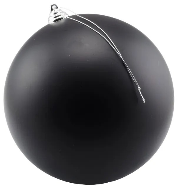 DECOLED Plastová guľa, 30 cm, čierna, matná