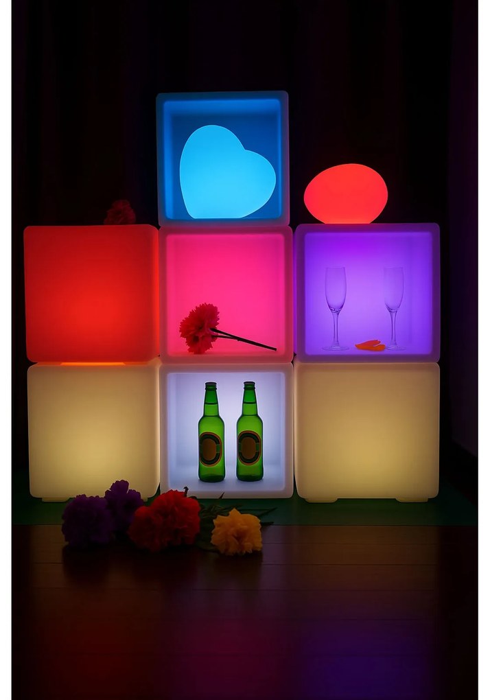 LED svietiaci box, 40 x 40 x 40 cm