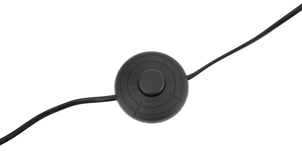 Moderná oblúková lampa mosadzná s béžovým tienidlom - Vinossa