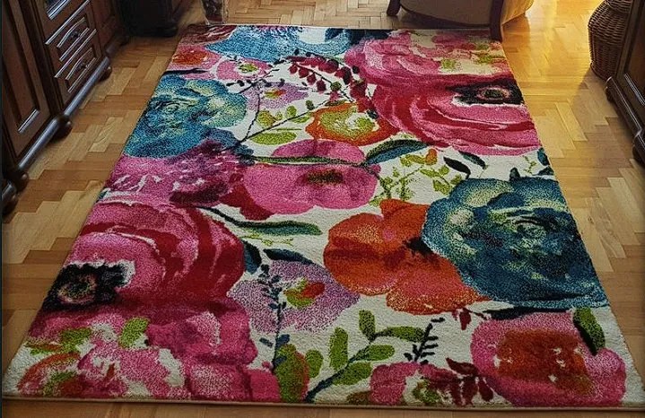 Moderný viacfarebný koberec Magic Zahrada s kvetinový vzorom Rozmer: 160x220 cm