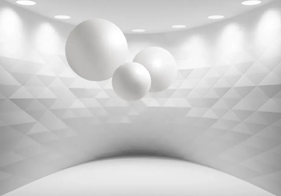 Manufakturer -  Tapeta 3D abstraction - white
