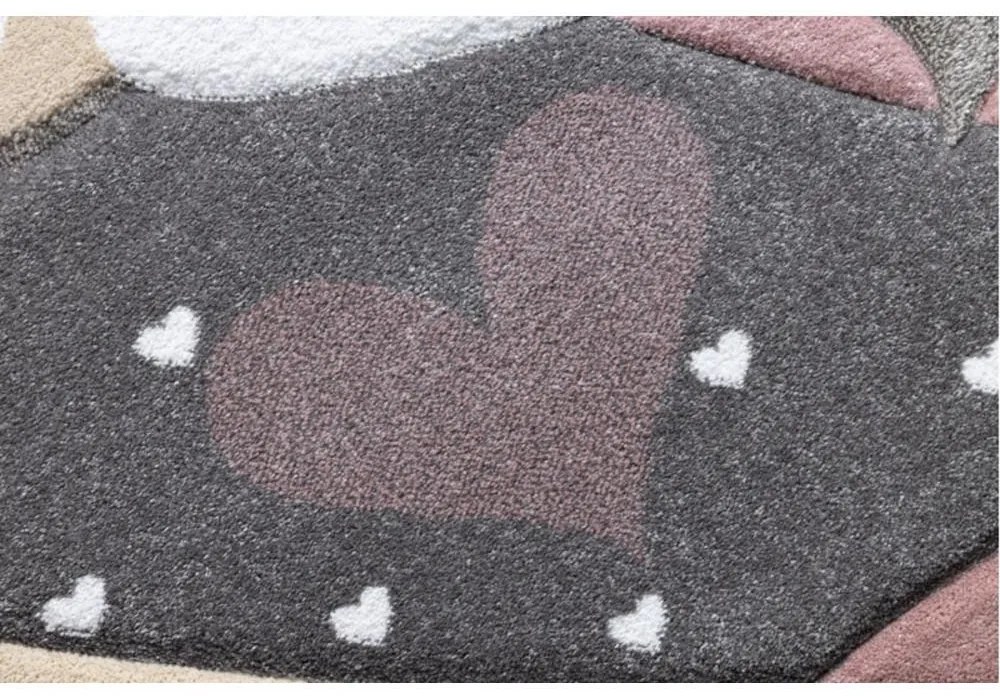 Detský kusový koberec Plameniak sivý 180x270cm