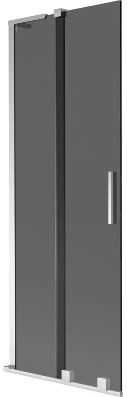 Mexen Velar L, 2-krídlová posuvná vaňová zástena 70 x 150 cm, 8mm šedé sklo, chrómový profil, 896-070-003-41-01