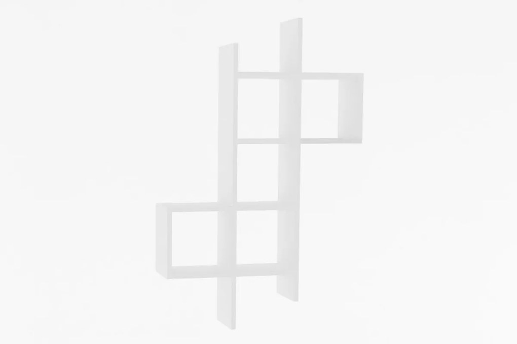 Nástenná polica KENO biela