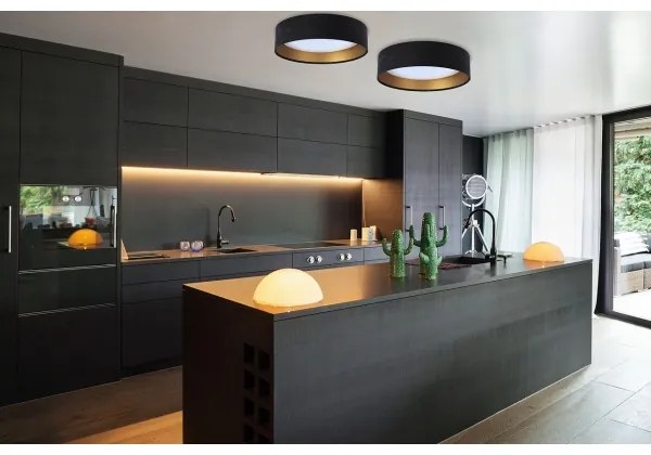 LED Stropné svietidlo GALAXY 1xLED/24W/230V čierna/zlatá