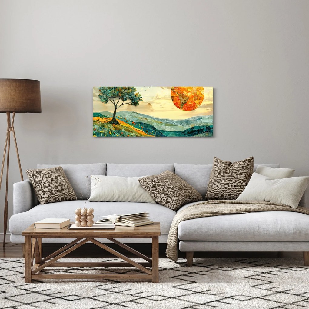 Obraz - Ilustrácia krajiny (120x50 cm)