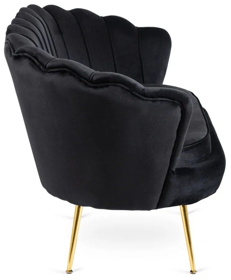 Vintino zamatová sedačka ZORAYA čierna