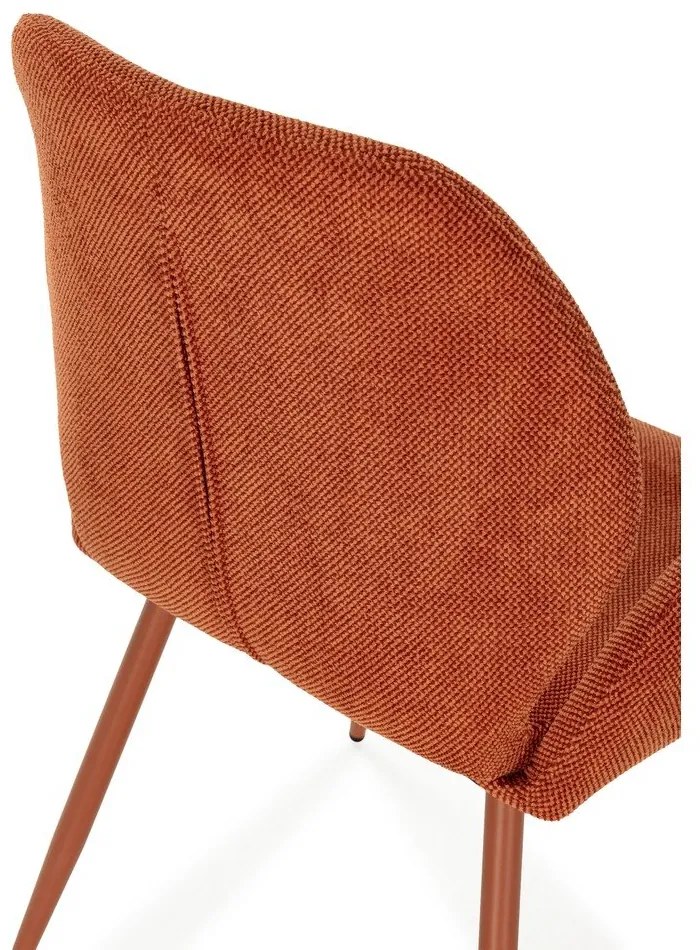 Terakotové čalúnené jedálenské kreslá v súprave 2 ks Ansu – Marckeric