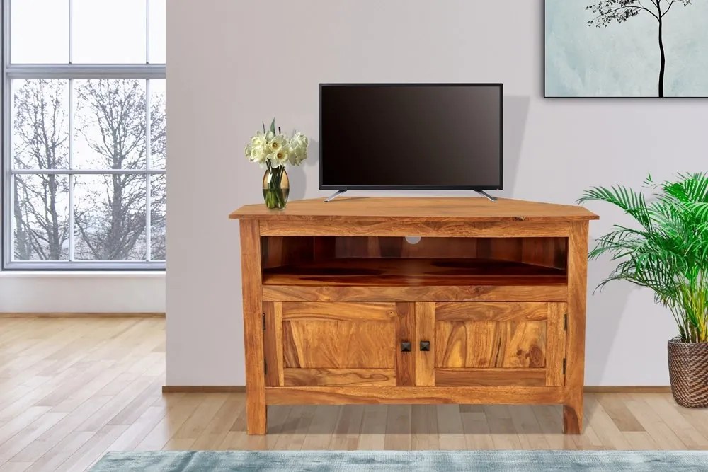 furniture-nabytek.cz - Rohový tv stolík z dreva palisander 110x70x50