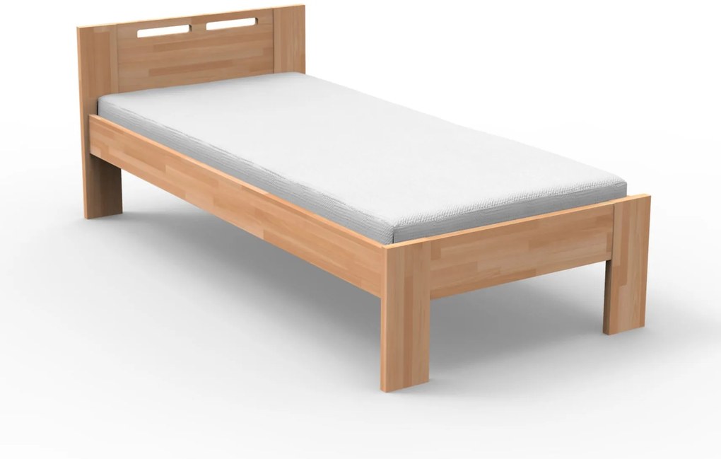 Jednolôžková posteľ 90 cm Neoma (masív buk). Akcia -10%. Vlastná spoľahlivá doprava až k Vám domov. 731971