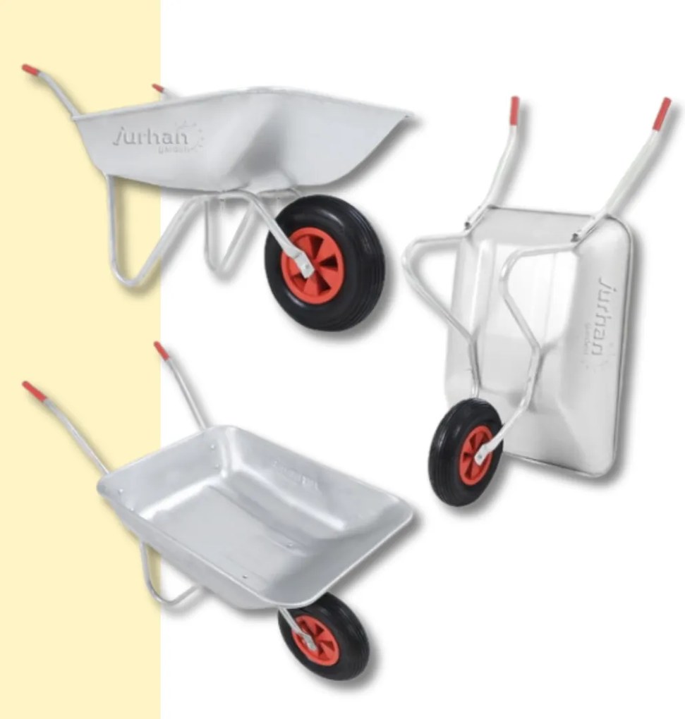 Fúrik LARRY pozinkovaný, max. kapacita 80l/100kg, strieborná/čierna Gardebruk