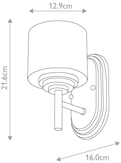 Elstead FE-MALIBU1-BATH - LED Kúpeľňové nástenné svietidlo 1xG9/3W/230V IP44