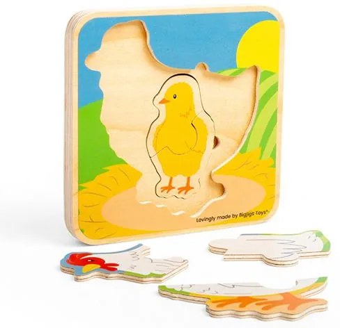 Bigjigs Toys Puzzle Životný cyklus sliepky