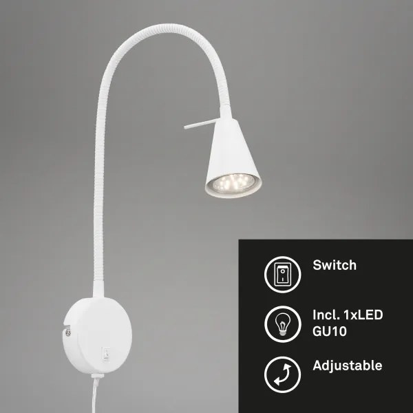 Briloner 2082-016 - LED nástenné svietidlo COMFORT LIGHT 1xGU10/5W/230V biele
