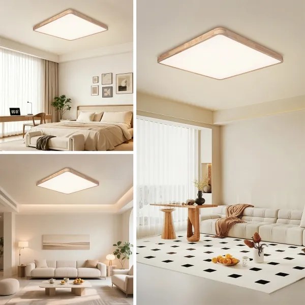 Brilagi - stmievateľné LED svietidlo WOODLINE SQUARE LED/180W/230V dub 100x100 cm + DO