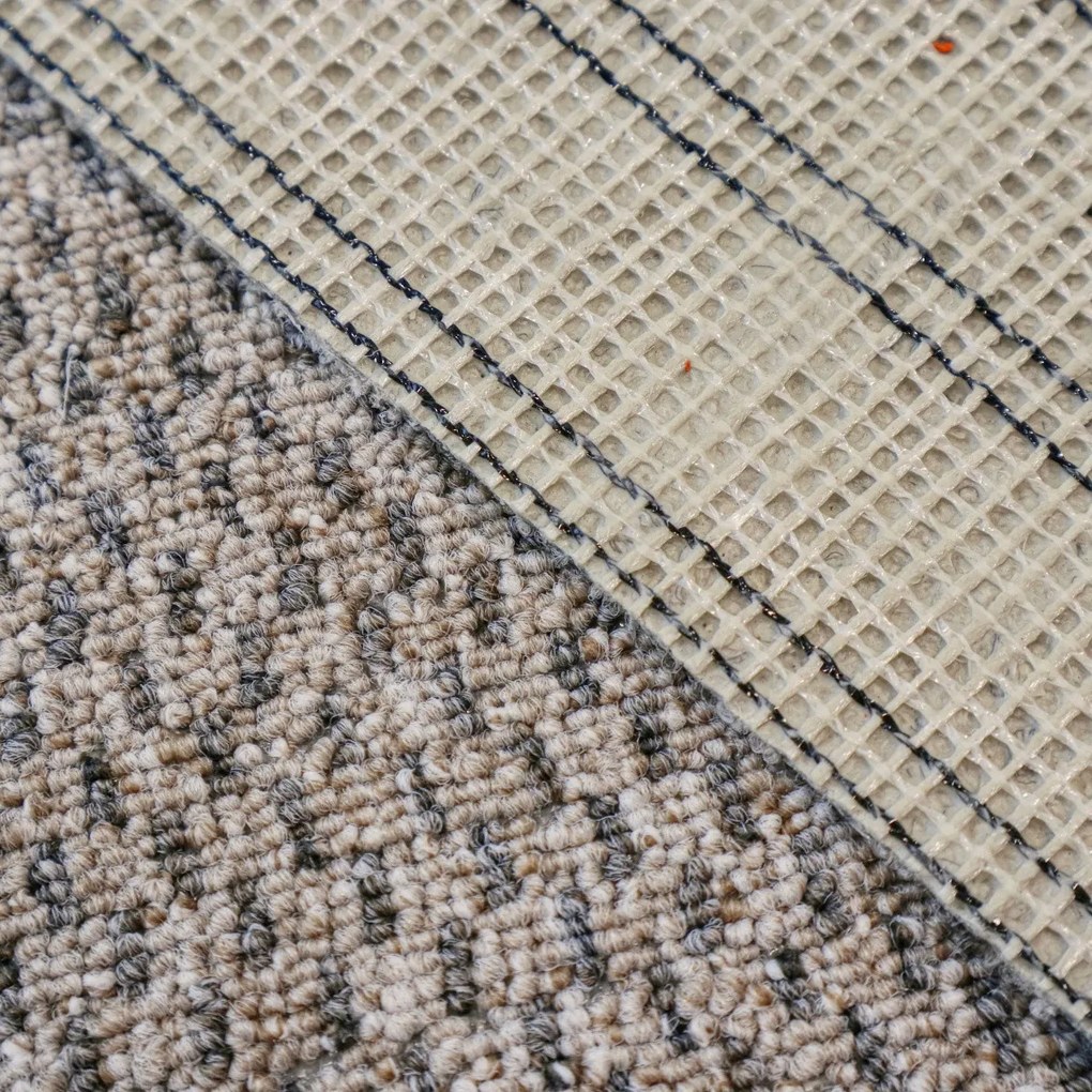 Metrážny koberec Rubin 2113 l. beige, na mieru, šíře 4m, béžová, ab (mriežka), chodba / predsieň, Timzo