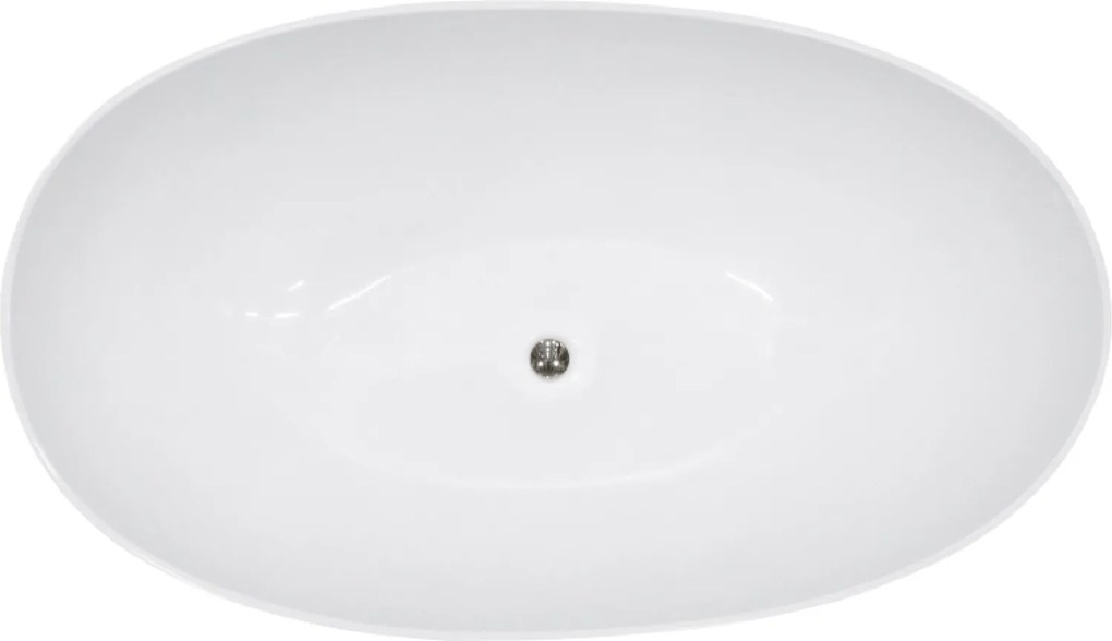 Besco Voľne stojaca vaňa z liateho mramoru Siya BW 160x92 (172x100), biela lesk/čierna lesk BESCO-Typ výpuste: Click-Clack štandard, chróm, BESCO-Roz…