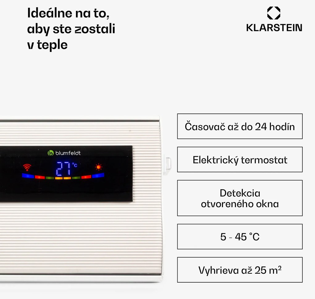 Blumfeldt Cosmic Beam Smart 30, infračervený ohrievač, 3000 W, ovládanie cez aplikáciu, biely