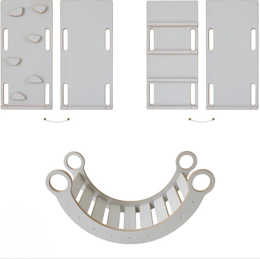 Lezecká súprava 3v1 malá – hojdačka, šmykľavka a lezecká stena Prírodná