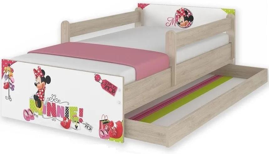 MAXMAX Detská posteľ MAX sa zásuvkou Disney - MINNIE I 200x90 cm 200x90 pre dievča ÁNO