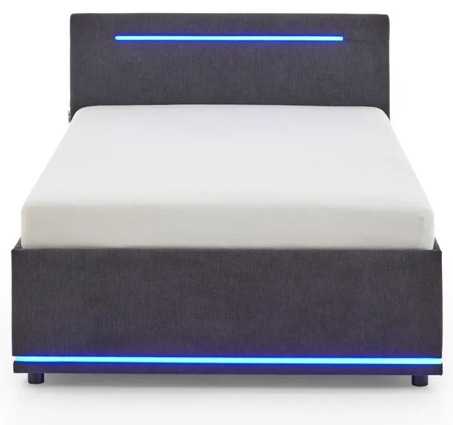 Tmavosivá čalúnená detská posteľ bez roštu 140x200 cm Circle – Meise Möbel