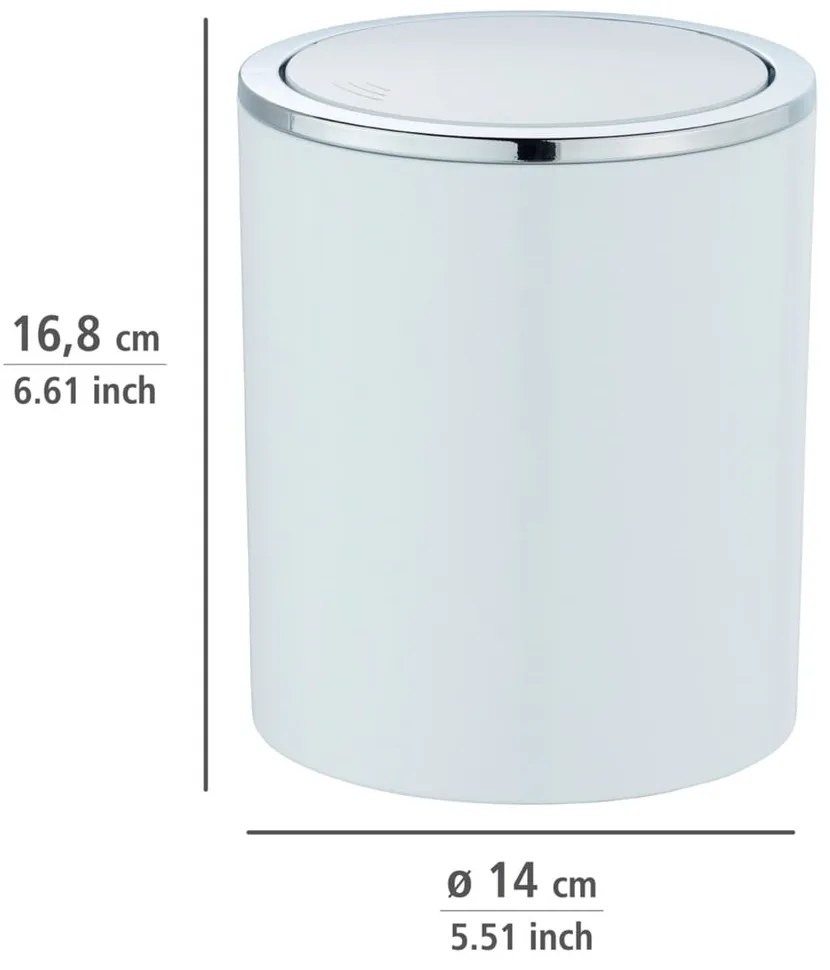 Biely odpadkový kôš Wenko Inca, 2 l