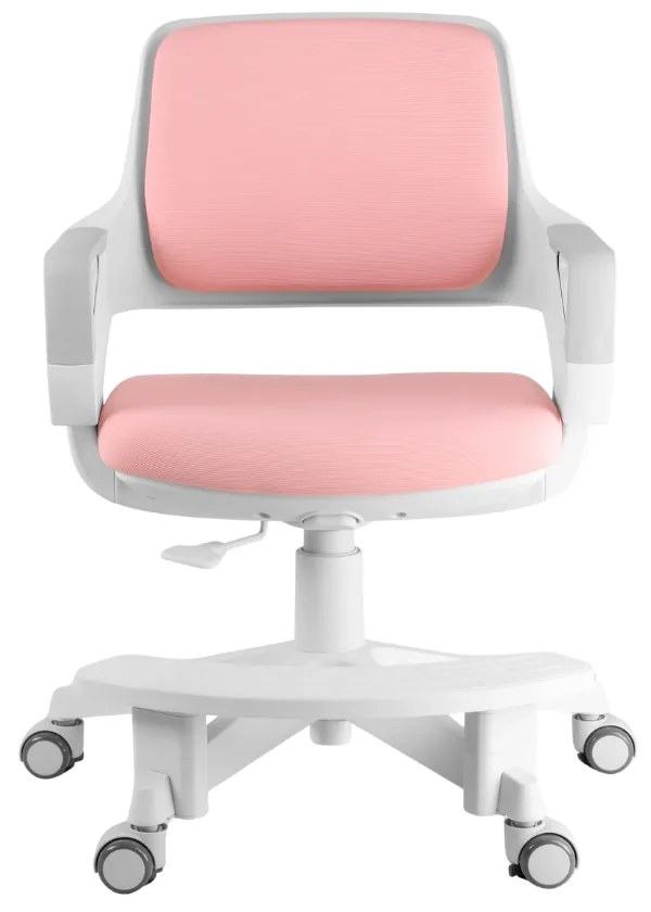 Detská rastúca stolička Neoseat KIDDY FIVE — látka, prateľný poťah, ružová