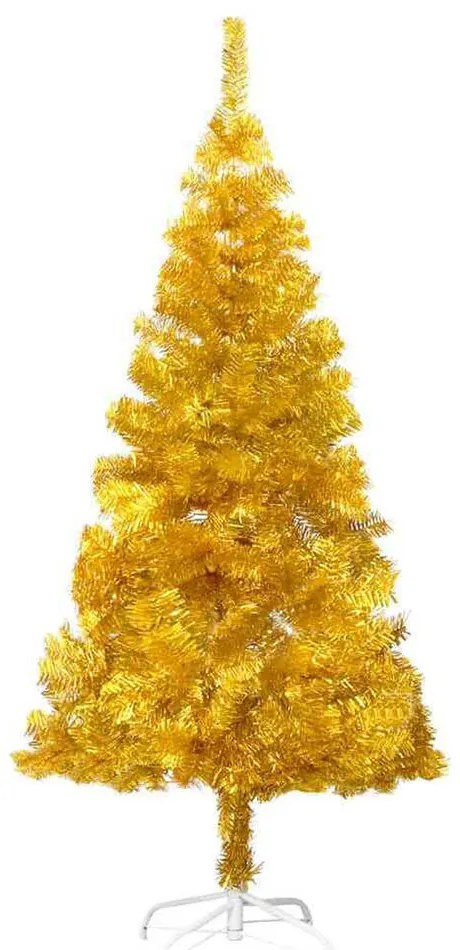 Zlatý umelý vianočný stromček, 120 cm 230 vetiev