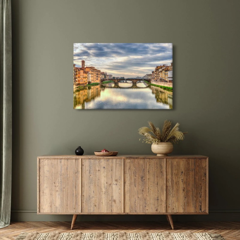 Obraz - Most cez rieku (90x60 cm)