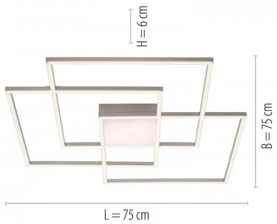 Leuchten Direkt 14713-55- LED Stmievateľný prisadený luster ASMIN LED/45W/230V +DO