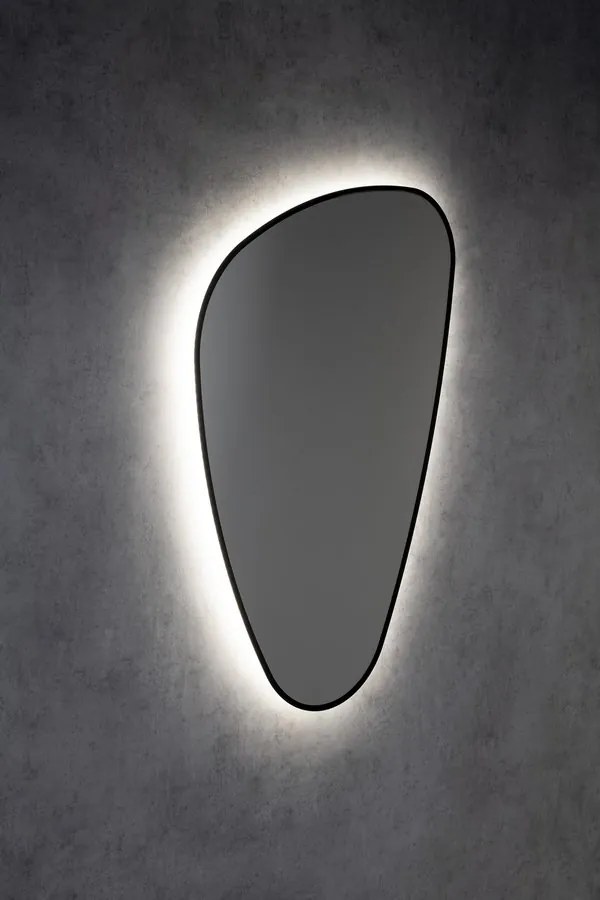 Sapho Sapho, ELENA LED podsvietené zrkadlo 20W, 68x96cm, čierna mat, 30574CI