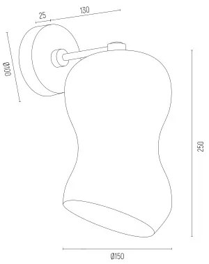 Argon 8046 - Nástenná lampa SALERNO 1xE27/15W/230V zlatá
