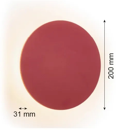 Argon 8321 - LED Nástenné svietidlo OREGON PLUS LED/4,5W/230V 3000K 20 cm červená