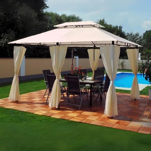 Záhradný Altánok Pavilón TOPAS 4x3m béžová