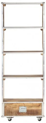 vidaXL Knižnica 56x28x163 cm surové mangovníkové drevo-