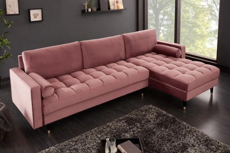 (3562) COZY VELVET moderná pohovka, staroružový zamat 260 cm