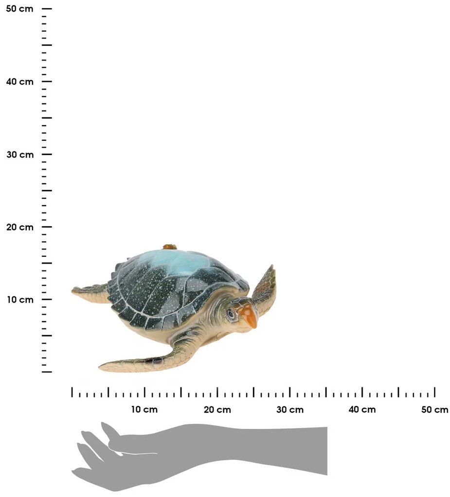 Záhradná figúrka z polistone Turtle1, 7x21 cm, viacfarebná