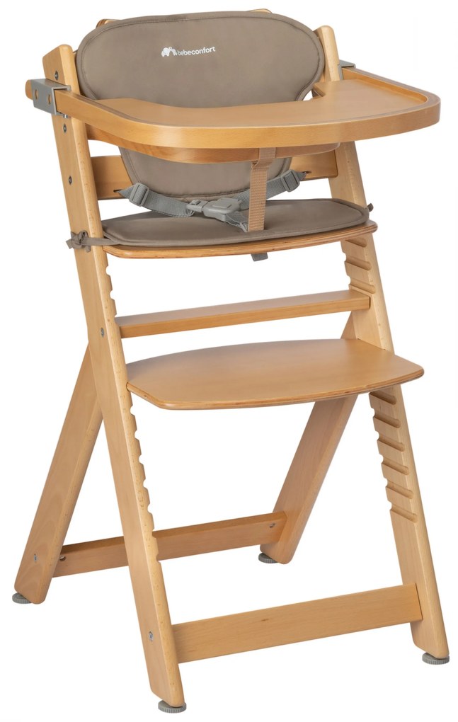 Timba stolička rastúca Natural Wood s podložkou