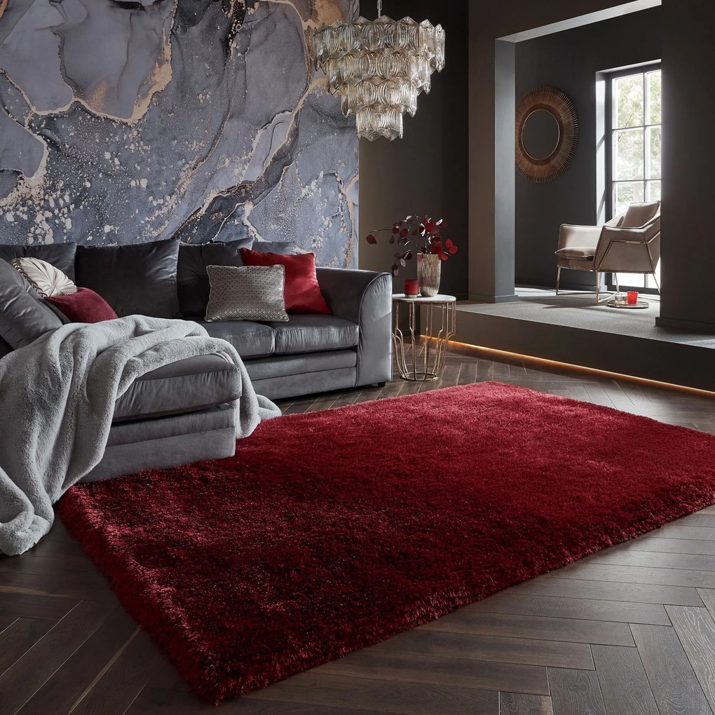 Flair Rugs, Kusový koberec Pearl Red, 200x290, červená, obývacia izba