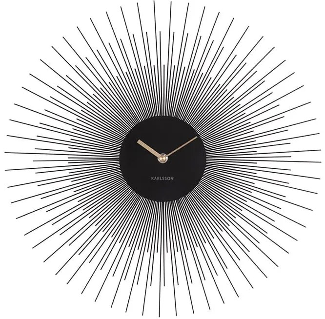 Nástenné hodiny Peony Steel čierna ø 45 cm x 3,5 cm